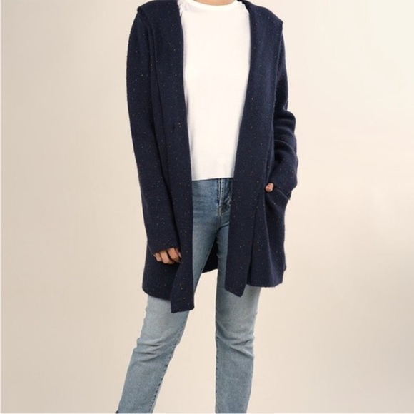 Navy Speckled Confetti Coatigan by Lovestitch S/M - Picture 2 of 8